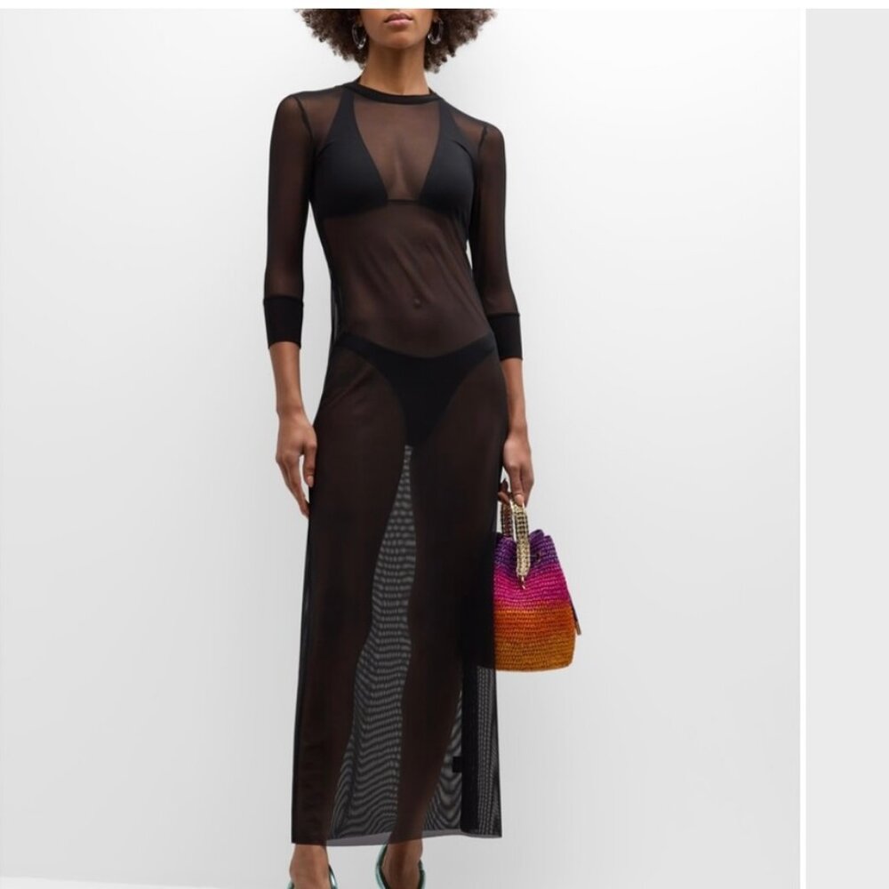 Stretch-mesh Dress